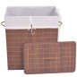 vidaXL Cesto de la ropa de bambú rectangular marrón vidaXL Cesto de la ropa de bambú rectangular marrón