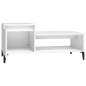 vidaXL Mesa de centro madera contrachapada blanco 100x50x45 cm vidaXL Mesa de centro madera contrachapada blanco 100x50x45 cm