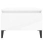 vidaXL Mesas auxiliares 2 uds contrachapada blanco brillo 50x46x35 cm vidaXL Mesas auxiliares 2 uds contrachapada blanco brillo 50x46x35 cm