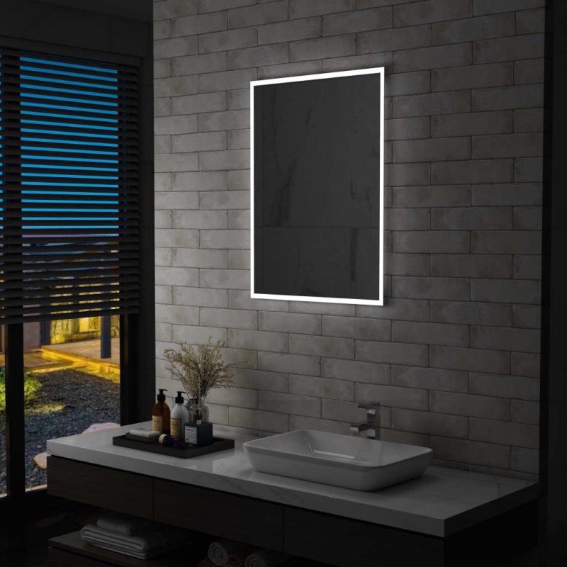 vidaXL Espejo de pared de baño con LED 60x80 cm vidaXL Espejo de pared de baño con LED 60x80 cm