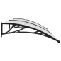 vidaXL Marquesina para puerta PC negro y transparente 200x80 cm vidaXL Marquesina para puerta PC negro y transparente 200x80 cm