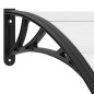 vidaXL Marquesina para puerta PC negro y transparente 200x80 cm vidaXL Marquesina para puerta PC negro y transparente 200x80 cm