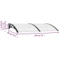 vidaXL Marquesina para puerta PC negro y transparente 200x80 cm vidaXL Marquesina para puerta PC negro y transparente 200x80 cm