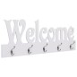 vidaXL Perchero de pared WELCOME blanco 74x29,5 cm vidaXL Perchero de pared WELCOME blanco 74x29,5 cm