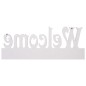 vidaXL Perchero de pared WELCOME blanco 74x29,5 cm vidaXL Perchero de pared WELCOME blanco 74x29,5 cm