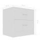 vidaXL Mesita de noche madera contrachapada blanco 40x30x40 cm vidaXL Mesita de noche madera contrachapada blanco 40x30x40 cm