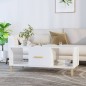 vidaXL Mesa de centro madera contrachapada blanco brillo 102x50x40 cm vidaXL Mesa de centro madera contrachapada blanco brillo 102x50x40 cm