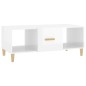 vidaXL Mesa de centro madera contrachapada blanco brillo 102x50x40 cm vidaXL Mesa de centro madera contrachapada blanco brillo 102x50x40 cm