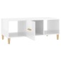 vidaXL Mesa de centro madera contrachapada blanco brillo 102x50x40 cm vidaXL Mesa de centro madera contrachapada blanco brillo 102x50x40 cm