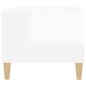 vidaXL Mesa de centro madera contrachapada blanco brillo 102x50x40 cm vidaXL Mesa de centro madera contrachapada blanco brillo 102x50x40 cm
