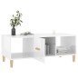 vidaXL Mesa de centro madera contrachapada blanco brillo 102x50x40 cm vidaXL Mesa de centro madera contrachapada blanco brillo 102x50x40 cm