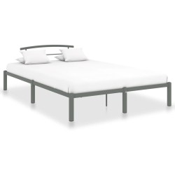 vidaXL Estructura de cama de metal gris 120x200 cm
