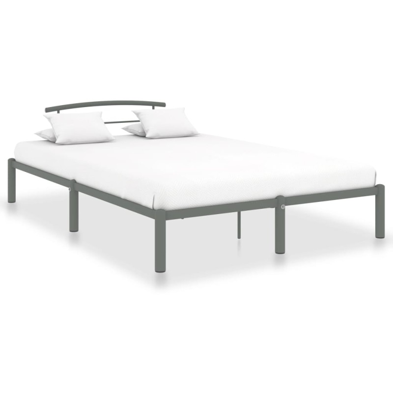 vidaXL Estructura de cama de metal gris 120x200 cm