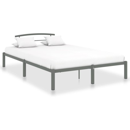 vidaXL Estructura de cama de metal gris 120x200 cm