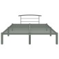 vidaXL Estructura de cama de metal gris 120x200 cm