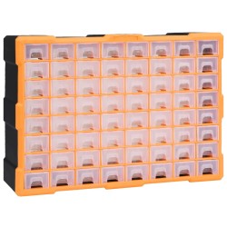 vidaXL Organizador multicajones con 64 cajones 52x16x37,5 cm
