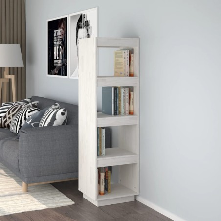 vidaXL Estantería/divisor de espacios madera pino blanco 40x35x135 cm