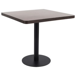 vidaXL Mesa bistró MDF marrón oscuro 80x80 cm