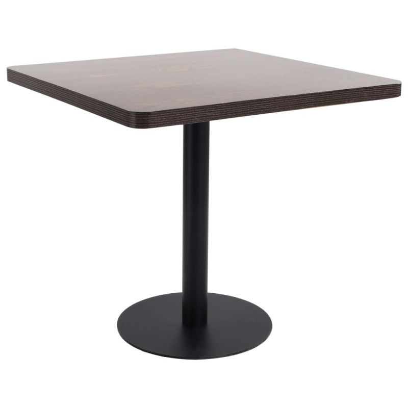 vidaXL Mesa bistró MDF marrón oscuro 80x80 cm vidaXL Mesa bistró MDF marrón oscuro 80x80 cm