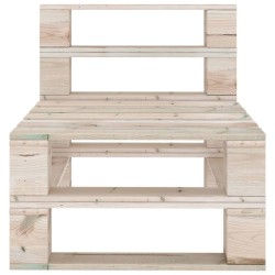 vidaXL Sofá central de jardín de palets madera de pino impregnada