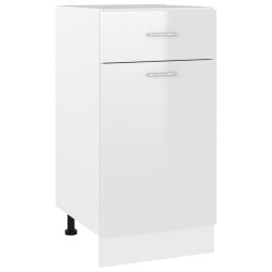 vidaXL Armario inferior madera ingeniería blanco brillo 40x46x81,5 cm