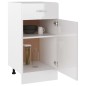 vidaXL Armario inferior madera ingeniería blanco brillo 40x46x81,5 cm vidaXL Armario inferior madera ingeniería blanco brillo 40x46x81,5 cm