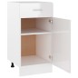 vidaXL Armario inferior madera ingeniería blanco brillo 40x46x81,5 cm vidaXL Armario inferior madera ingeniería blanco brillo 40x46x81,5 cm