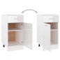 vidaXL Armario inferior madera ingeniería blanco brillo 40x46x81,5 cm vidaXL Armario inferior madera ingeniería blanco brillo 40x46x81,5 cm