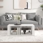 vidaXL Mesa de centro madera contrachapada blanco 100x50x36 cm vidaXL Mesa de centro madera contrachapada blanco 100x50x36 cm