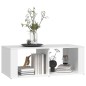 vidaXL Mesa de centro madera contrachapada blanco 100x50x36 cm vidaXL Mesa de centro madera contrachapada blanco 100x50x36 cm