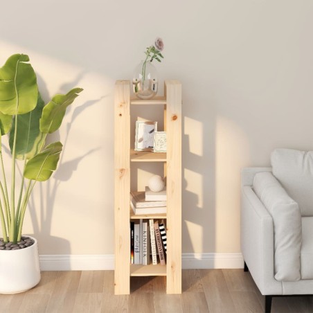 vidaXL Estantería/divisor de espacios madera maciza pino 41x35x125 cm
