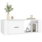 vidaXL Mesa de centro madera contrachapada blanco 100x50,5x35 cm vidaXL Mesa de centro madera contrachapada blanco 100x50,5x35 cm