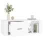 vidaXL Mesa de centro madera contrachapada blanco 100x50,5x35 cm vidaXL Mesa de centro madera contrachapada blanco 100x50,5x35 cm