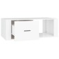 vidaXL Mesa de centro madera contrachapada blanco 100x50,5x35 cm vidaXL Mesa de centro madera contrachapada blanco 100x50,5x35 cm