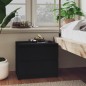 vidaXL Mesita de noche madera contrachapada negro 50x39x43,5 cm vidaXL Mesita de noche madera contrachapada negro 50x39x43,5 cm