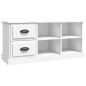 vidaXL Mueble para TV madera contrachapada blanco 102x35,5x47,5 cm