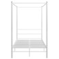 vidaXL Estructura de cama con dosel metal blanco 140x200 cm vidaXL Estructura de cama con dosel metal blanco 140x200 cm