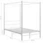 vidaXL Estructura de cama con dosel metal blanco 140x200 cm vidaXL Estructura de cama con dosel metal blanco 140x200 cm