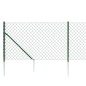 vidaXL Cerca de alambre con pinchos de anclaje verde 1x10 m vidaXL Cerca de alambre con pinchos de anclaje verde 1x10 m