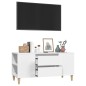 vidaXL Mueble para TV madera contrachapada blanco 102x44,5x50 cm