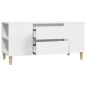 vidaXL Mueble para TV madera contrachapada blanco 102x44,5x50 cm