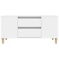 vidaXL Mueble para TV madera contrachapada blanco 102x44,5x50 cm