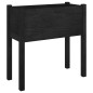 vidaXL Jardinera de madera maciza de pino negro 70x31x70 cm