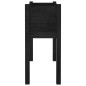 vidaXL Jardinera de madera maciza de pino negro 70x31x70 cm