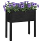 vidaXL Jardinera de madera maciza de pino negro 70x31x70 cm