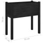 vidaXL Jardinera de madera maciza de pino negro 70x31x70 cm