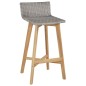 vidaXL Taburetes de cocina 2 unidades madera maciza acacia