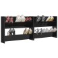 vidaXL Zapateros de pared 2 uds contrachapada negro brillo 80x18x60 cm vidaXL Zapateros de pared 2 uds contrachapada negro brillo 80x18x60 cm