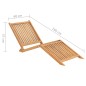 vidaXL Tumbona de madera maciza de teca vidaXL Tumbona de madera maciza de teca