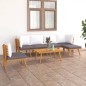 vidaXL Muebles de jardín 7 piezas con cojines madera maciza de acacia vidaXL Muebles de jardín 7 piezas con cojines madera maciza de acacia